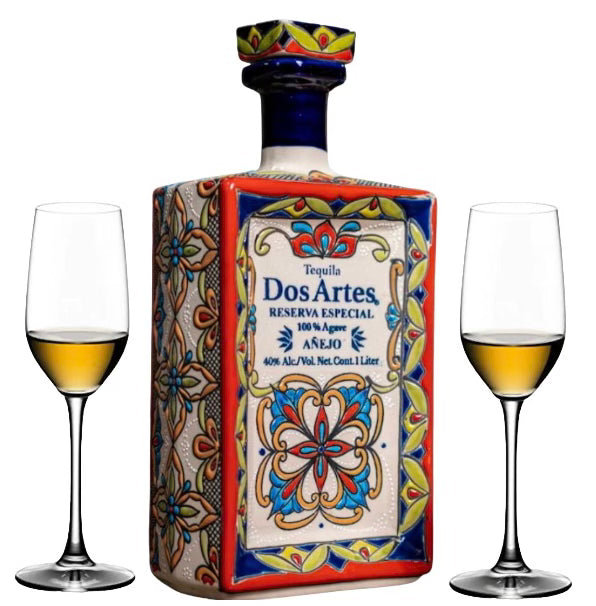 Dos Artes Anejo-2 Tequila Glasses Gift Set 1L